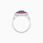 Load image into Gallery viewer, Art Deco Inspired Octagonal French-Cut Gemstone Ring - Shahin Jewelry