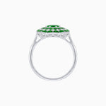 Load image into Gallery viewer, Art Deco Inspired Octagonal shaped Geometric Ring with Gemstone - Shahin Jewelry