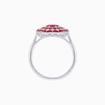 Load image into Gallery viewer, Art Deco Inspired Octagonal shaped Geometric Ring with Gemstone - Shahin Jewelry