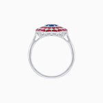Load image into Gallery viewer, Art Deco Inspired Octagonal shaped Geometric Ring with Gemstone - Shahin Jewelry