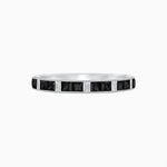 Load image into Gallery viewer, Art Deco Inspired Onyx And Diamond Half Eternity Band - Shahin Jewelry