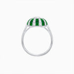 Load image into Gallery viewer, Art Deco Inspired Oval Calibré-Cut Sunburst Dome Ring - Shahin Jewelry
