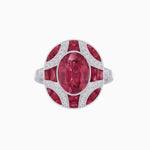 Load image into Gallery viewer, Art Deco Inspired Oval Cut Gemstone Ring - Shahin Jewelry