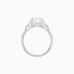 Load image into Gallery viewer, Art Deco Inspired Oval Cut Ring with Gemstone Side Accents - Shahin Jewelry