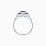 Load image into Gallery viewer, Art Deco Inspired Oval Gemstone Mosaic Diamond Ring - Shahin Jewelry