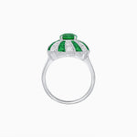 Load image into Gallery viewer, Art Deco Inspired Oval Sunburst Cocktail Ring with Calibré-Cut Gemstones - Shahin Jewelry