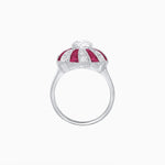 Load image into Gallery viewer, Art Deco Inspired Oval Sunburst Cocktail Ring with Calibré-Cut Gemstones - Shahin Jewelry