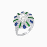 Load image into Gallery viewer, Art Deco Inspired Peacock Diamond Ring - Shahin Jewelry