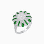 Load image into Gallery viewer, Art Deco Inspired Peacock illusion Setting Diamond Ring - Shahin Jewelry