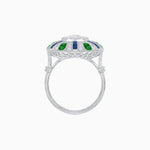 Load image into Gallery viewer, Art Deco Inspired Peacock illusion Setting Diamond Ring - Shahin Jewelry