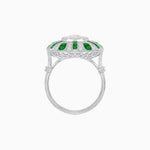 Load image into Gallery viewer, Art Deco Inspired Peacock illusion Setting Diamond Ring - Shahin Jewelry