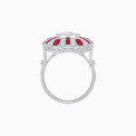 Load image into Gallery viewer, Art Deco Inspired Peacock illusion Setting Diamond Ring - Shahin Jewelry