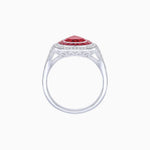 Load image into Gallery viewer, Art Deco Inspired Pear Cut Gemstone Double Halo Ring - Shahin Jewelry