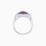 Load image into Gallery viewer, Art Deco Inspired Pear Cut Gemstone Double Halo Ring - Shahin Jewelry