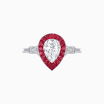Load image into Gallery viewer, Art Deco Inspired Pear Shape Diamond Ring - Shahin Jewelry