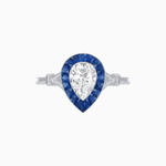 Load image into Gallery viewer, Art Deco Inspired Pear Shape Diamond Ring - Shahin Jewelry