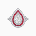 Load image into Gallery viewer, Art Deco Inspired Pear Shape Diamond Ring - Shahin Jewelry