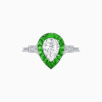 Load image into Gallery viewer, Art Deco Inspired Pear Shape Diamond Ring - Shahin Jewelry