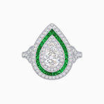 Load image into Gallery viewer, Art Deco Inspired Pear Shape Diamond Ring - Shahin Jewelry