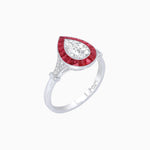 Load image into Gallery viewer, Art Deco Inspired Pear Shape Diamond Ring - Shahin Jewelry
