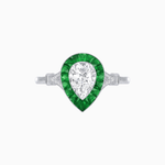 Load image into Gallery viewer, Art Deco Inspired Pear Shape Diamond Ring - Shahin Jewelry
