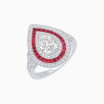 Load image into Gallery viewer, Art Deco Inspired Pear Shape Diamond Ring - Shahin Jewelry