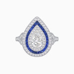 Load image into Gallery viewer, Art Deco Inspired Pear Shape Diamond Ring - Shahin Jewelry