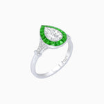 Load image into Gallery viewer, Art Deco Inspired Pear Shape Diamond Ring - Shahin Jewelry