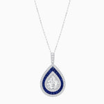 Load image into Gallery viewer, Art Deco Inspired Pear Shape French-Cut Gemstone Pendant - Shahin Jewelry