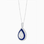 Load image into Gallery viewer, Art Deco Inspired Pear Shape French-Cut Gemstone Pendant - Shahin Jewelry