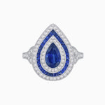 Load image into Gallery viewer, Art Deco Inspired Pear Shape Gemstone Ring - Shahin Jewelry