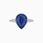 Load image into Gallery viewer, Art Deco Inspired Pear Shape Gemstone Ring - Shahin Jewelry