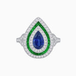 Load image into Gallery viewer, Art Deco Inspired Pear Shape Gemstone Ring - Shahin Jewelry