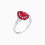 Load image into Gallery viewer, Art Deco Inspired Pear Shape Gemstone Ring - Shahin Jewelry