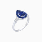Load image into Gallery viewer, Art Deco Inspired Pear Shape Gemstone Ring - Shahin Jewelry