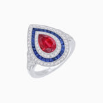 Load image into Gallery viewer, Art Deco Inspired Pear Shape Gemstone Ring - Shahin Jewelry
