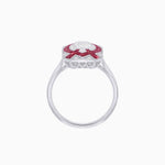 Load image into Gallery viewer, Art Deco Inspired Rectangle Cocktail Ring with Emerald Cut Diamond - Shahin Jewelry