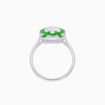 Load image into Gallery viewer, Art Deco Inspired Rectangle Cocktail Ring with Emerald Cut Diamond - Shahin Jewelry