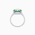 Load image into Gallery viewer, Art Deco Inspired Rectangle Cocktail Ring with Emerald Cut Diamond - Shahin Jewelry