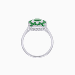 Load image into Gallery viewer, Art Deco Inspired Rectangle Cocktail Ring with Emerald Cut Gemstone - Shahin Jewelry