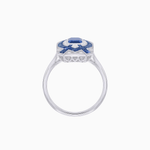 Load image into Gallery viewer, Art Deco Inspired Rectangle Cocktail Ring with Emerald Cut Gemstone - Shahin Jewelry