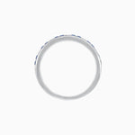 Load image into Gallery viewer, Art Deco Inspired Sapphire And Diamond Half Eternity Band - Shahin Jewelry