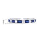 Load image into Gallery viewer, Art Deco Inspired Sapphire And Diamond Half Eternity Band - Shahin Jewelry
