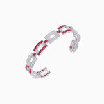 Load image into Gallery viewer, Art Deco Inspired Sapphire Diamond Link Bracelet - Shahin Jewelry