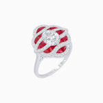 Load image into Gallery viewer, Art Deco Inspired Sea Wave Convertible Oval Ring and Pendant - Shahin Jewelry
