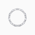 Load image into Gallery viewer, Art Deco Inspired Square Gemstone & Diamond Stackable Full Eternity Band - Shahin Jewelry