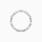 Load image into Gallery viewer, Art Deco Inspired Square Gemstone & Diamond Stackable Full Eternity Band - Shahin Jewelry