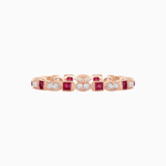 Load image into Gallery viewer, Art Deco Inspired Stackable Full Eternity Band with Geometric Gemstones - Shahin Jewelry