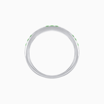 Load image into Gallery viewer, Art Deco Inspired Stackable Half Band with Princess-Cut Gemstones - Shahin Jewelry