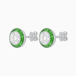 Load image into Gallery viewer, Art Deco Inspired Stud Target Earrings - Shahin Jewelry